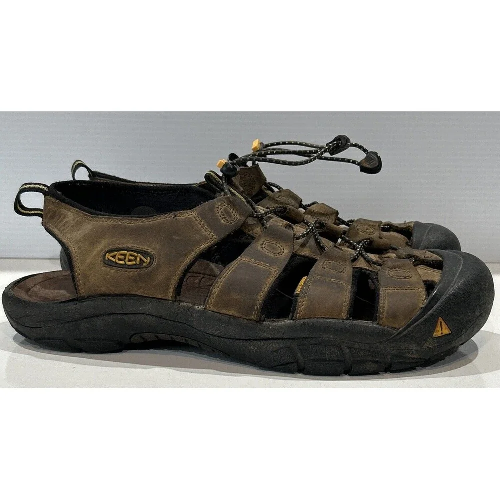 Keen Newport Waterproof Sandals Shoes Mens Size 13 US 47 EU Brown Leather Hiking